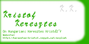 kristof keresztes business card